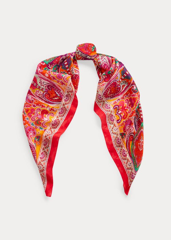 Women's Ralph Lauren Hayden Paisley Jacquard Scarf | 615248AWK